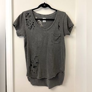 NSF Charcoal Grey Distressed Tee